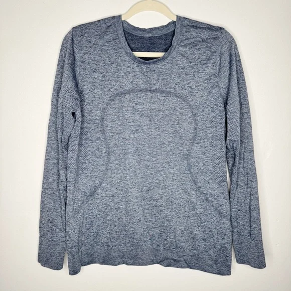 Lululemon Swiftly Relaxed Long Sleeve Shirt True Navy/Blue Linen 10 - Picture 2 of 7